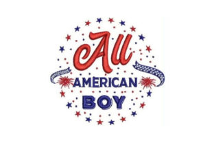 All American Boy: A Festive 4th of July Embroidery Design