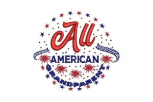 All American Grandparent Embroidery Design