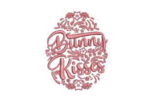 Bunny Kisses: A Charming Easter Embroidery Design
