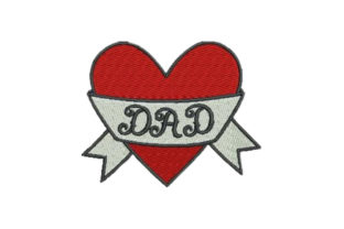 Dad Heart Tattoo: A Sincere Embroidery Design