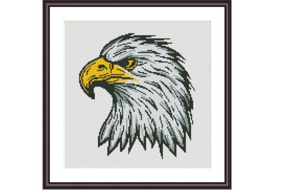 Eagle Cross Stitch Pattern for Apparel