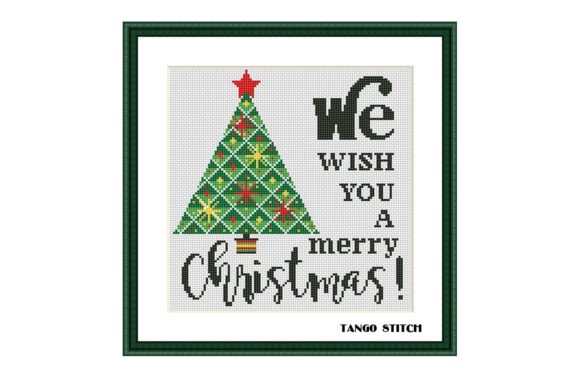 Geometric Christmas Tree Cross Stitch