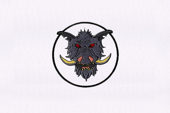 Grey Dragon Face: A Mystical Addition for Holiday Embroidery
