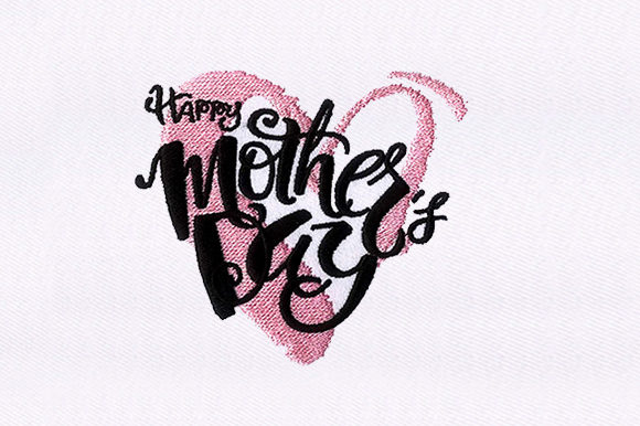 Heart Mothers Day: A Charming Embroidery Design
