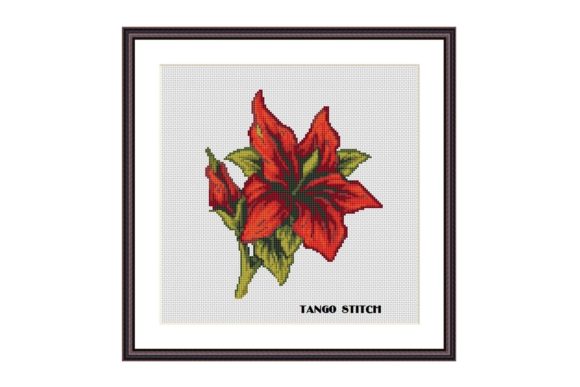 Lily Cross Stitch Pattern for Premium Sweatshirts