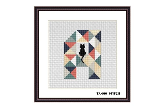 Review: Letter A and Cute Black Cat Cross Stitch