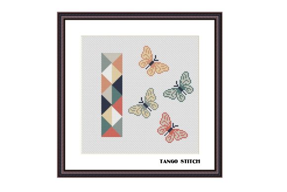 Review: Letter I Cute Butterflies Cross Stitch