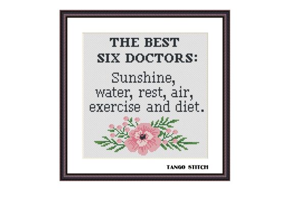 The Best Six Doctors Funny Cross Stitch